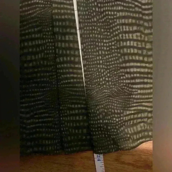 Akris Brown Black Pattern Cotton Pleated Midi Dress, Womens Size 10 - Picture 15 of 16